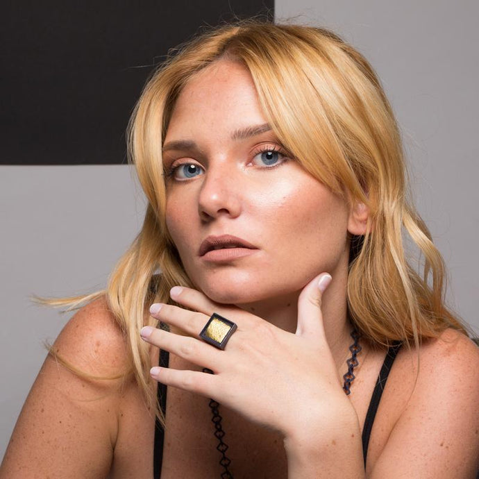 gold ring no.131 miznk 3d printing jewelry 